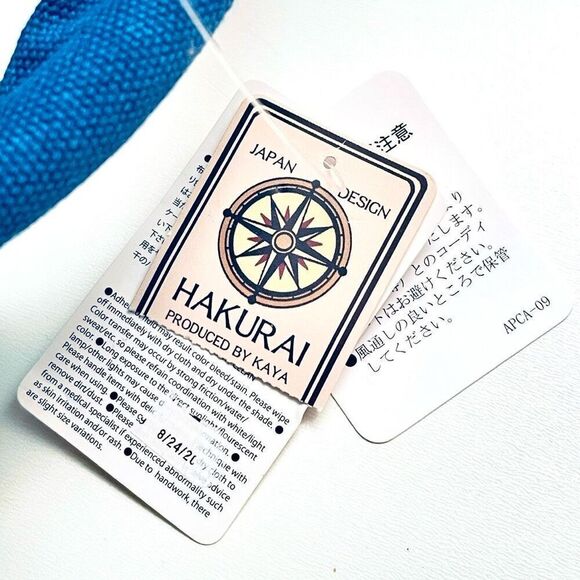 NWT Hakurai Off White Canvas Lemons & Leaves print  Gamaguchi clasped handle Bag - Picture 11 of 12